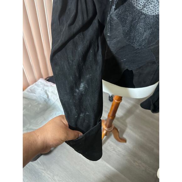 Jutta Covian Womens 80's Vintage Black Suede Jacket Size M-L E-40 U-12 - Picture 8 of 11